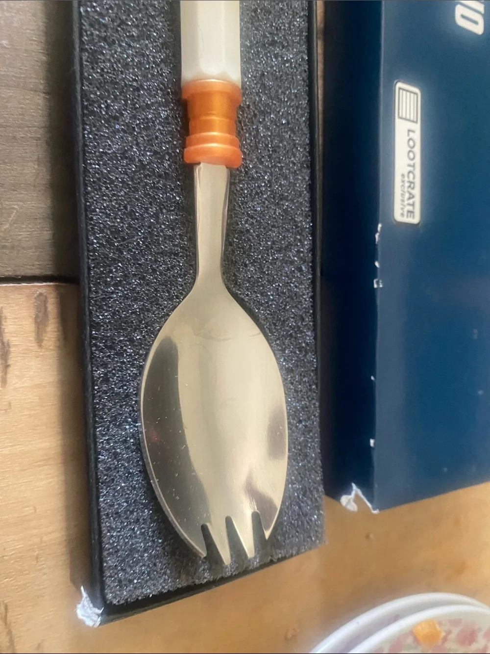 Loot Crate Doctor Who Sonic Spork — Orange, White, Black, Silver, Green